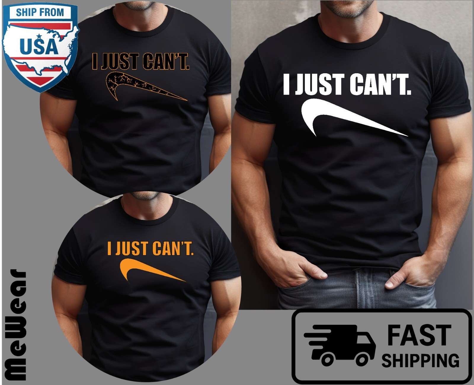 I Just Cant Parody Funny Unisex Heavy Cotton Gildan Tee, Select Your Design gallery