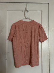 International Report Orange Heathered Henley Shirt Short Sleeve Mens Large Exc.