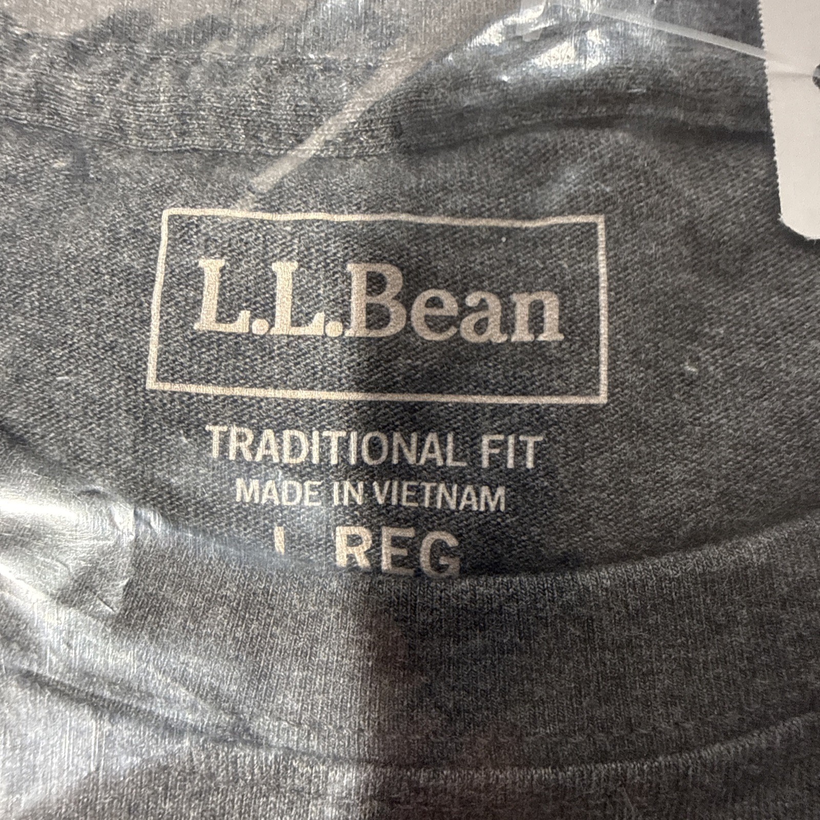 L.L.Bean Men’s Carefree Unshrinkable Tee Shirt Large Regular Charcoal Heather gallery