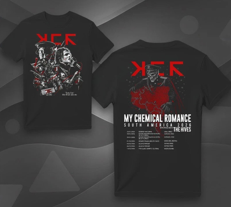 My Chemical Romance South America Tour 2026 The Hives T-ShirtT-Shirt