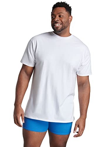 Fruit Of The Loom Men's Eversoft Cotton Stay Tucked Crew T-shirt, Tall gallery