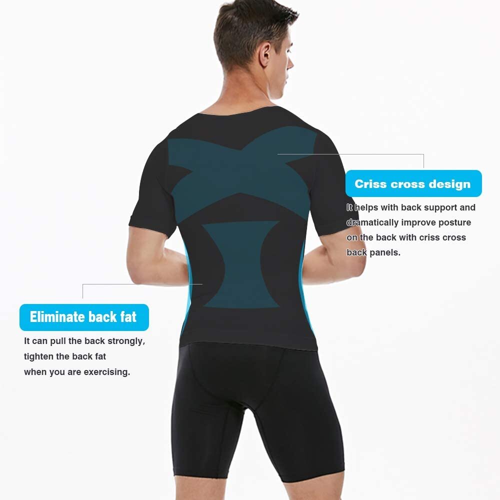 4 Pack Men Compression Undershirt Slim Tank Top Workout Vest Abdomen Body Shaper gallery
