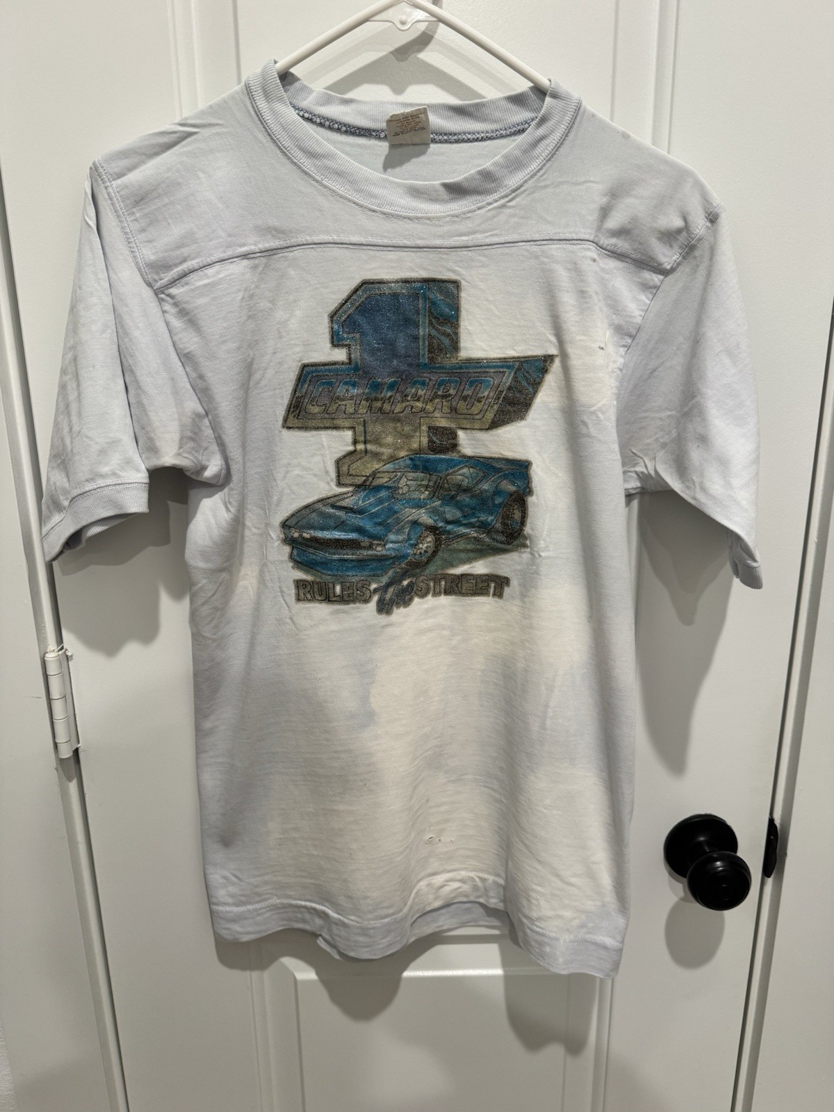 VINTAGE 80s CHEVY CAMARO DECAL GULF COAST SPORTSWEAR T-SHIRT M