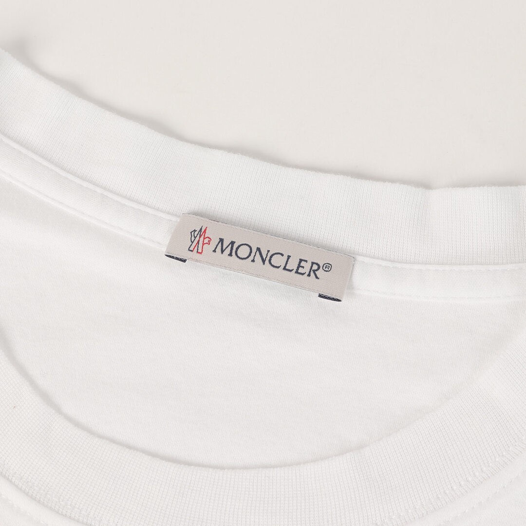MONCLER T-Shirt White Size: M | 21SS Message Logo Crew Neck Tee (SS Used BEEG-0 gallery