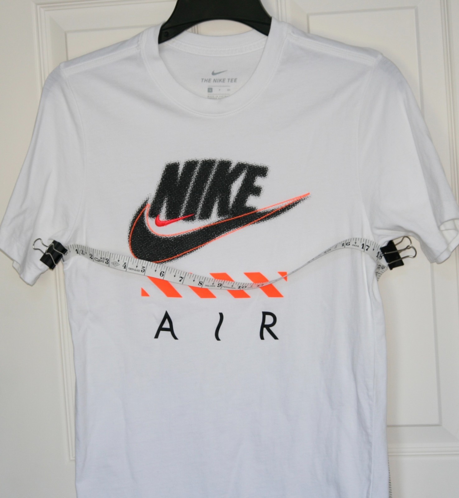 Nike Air Graphic Tee Shirt White Black Orange Size Small 100% Cotton ShortSleeve gallery