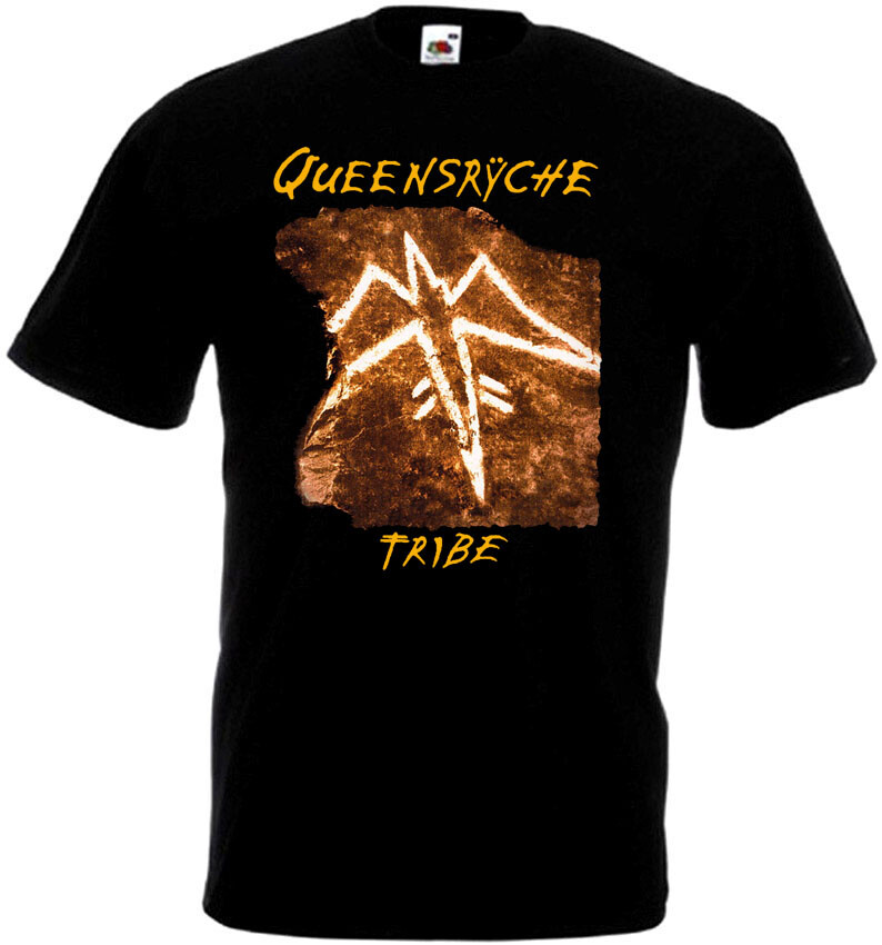 Queensrÿche Tribe T shirt brown khaki graphite black heavy metal all sizes S-5XL