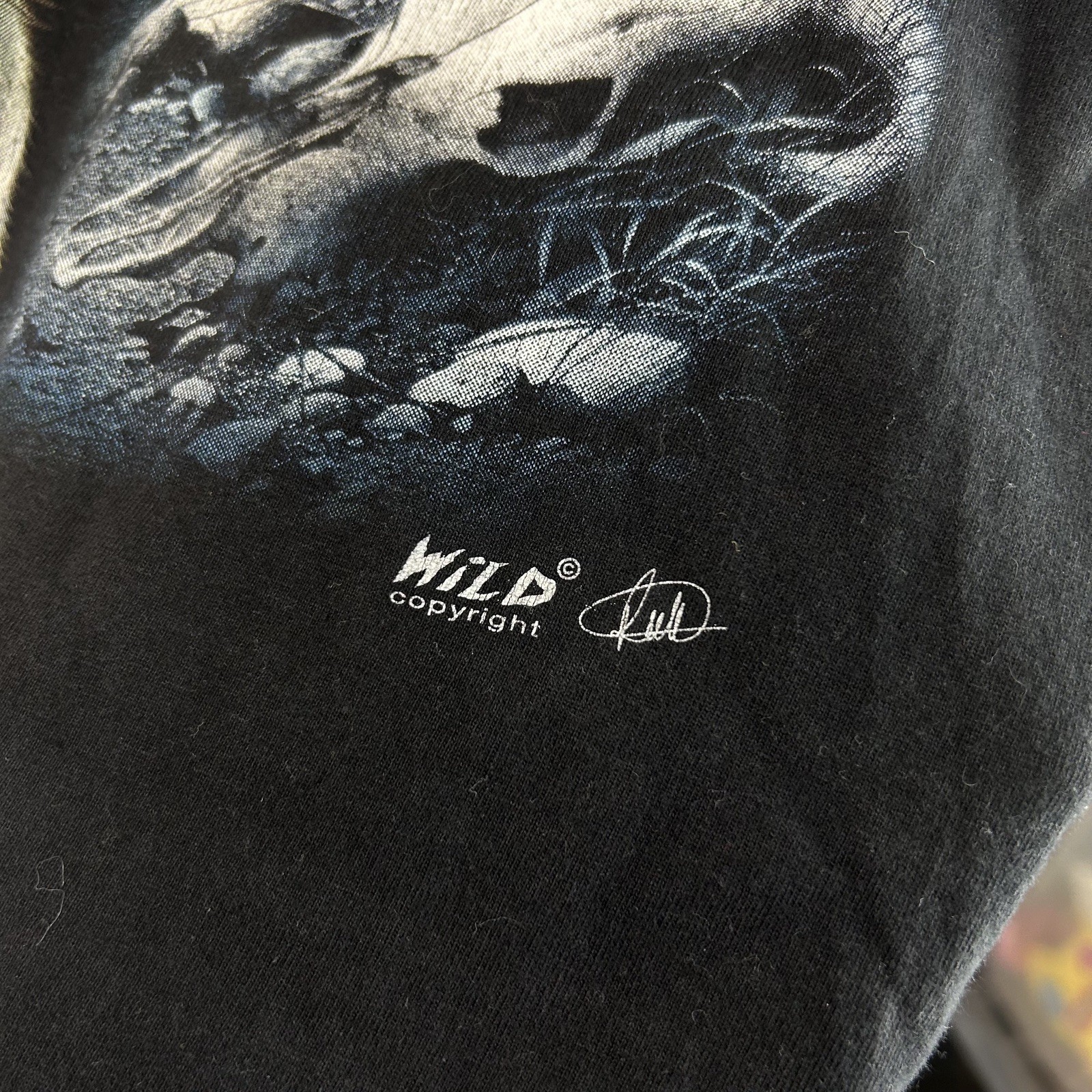 Vintage Tiger T Shirt Mens Large Black Wild Graphic AOP Retro Animal Print Tee gallery