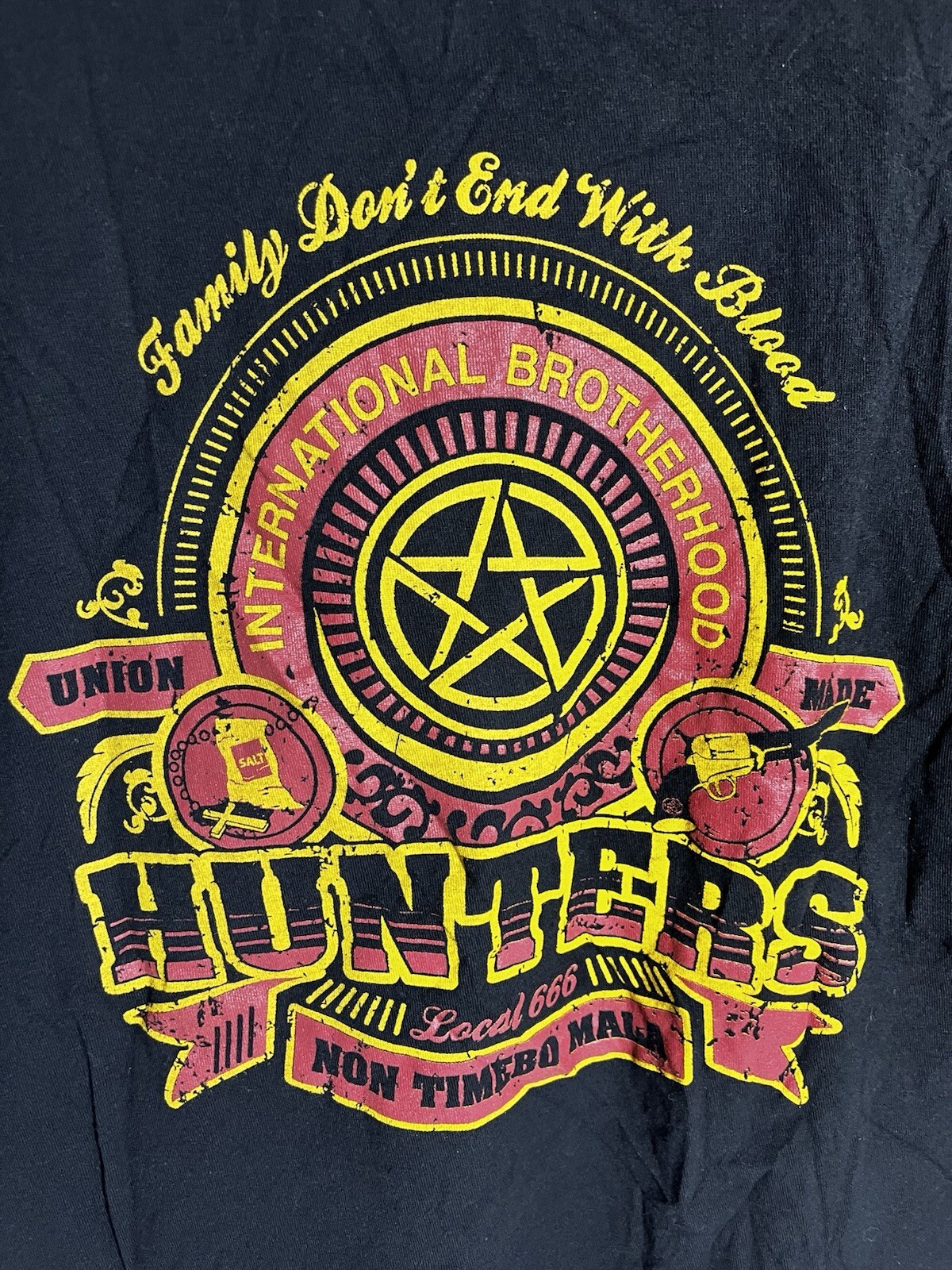 teeVillains XL Black Men's T-Shirt Hunters Local 666 Union Silkscreen gallery