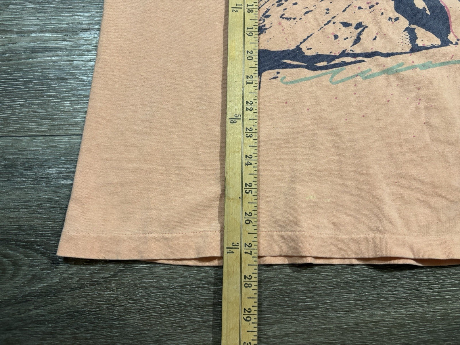 Vintage OP Shirt Large 80s Ocean Pacific Surf Art Tee Single Stitch Salmon Pink gallery