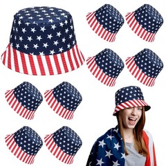 8 Pcs American Flag Bucket Hat 250th Anniversary USA Patriotic Fisherman 4th …