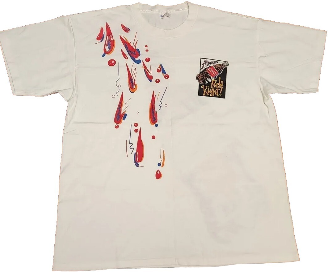 Coca Cola T Shirt Men's XL Always Feel Right Vintage America's Best Double Sided gallery