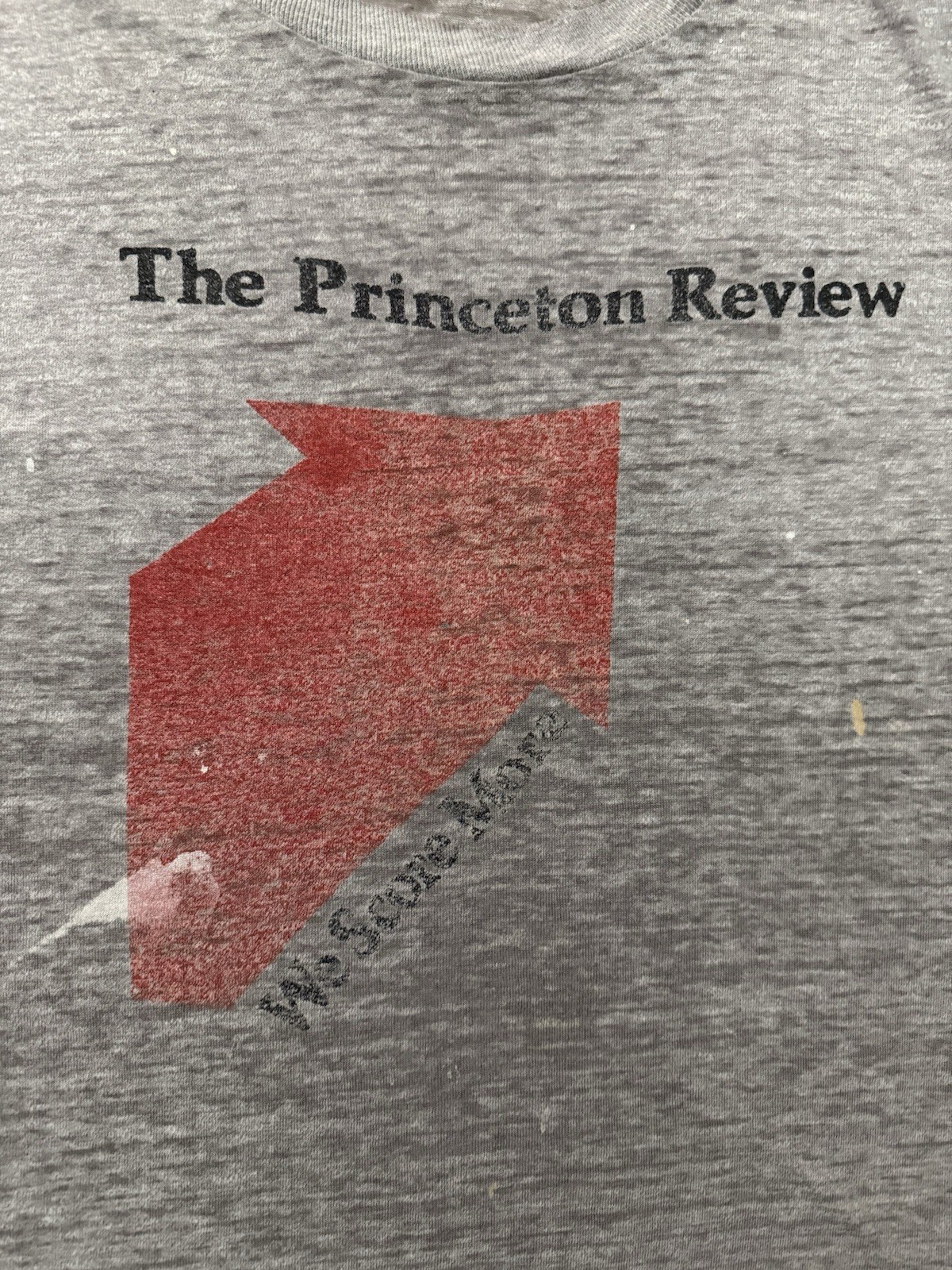 Vintage 80s Paper Thin Sheer Princeton Review Test Prep Shirt Paint Medium M gallery
