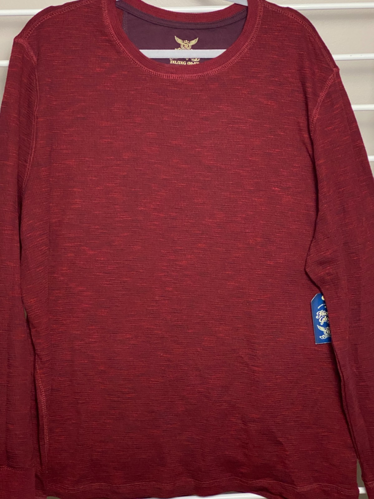 Vintage NWT Faded Glory Mens Thermal Shirt Crew Neck 2XL 50 - 52 Cotton Blend gallery