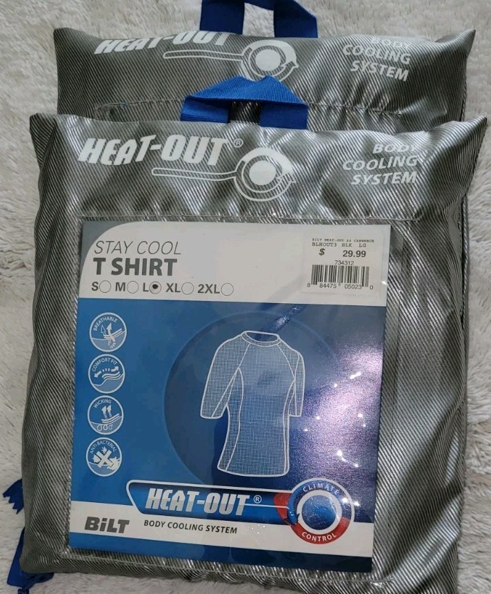 BILT Heat-Out Body Cooling System Shirt - BNWT- Lot Of 2 Mens XL In BLACK gallery