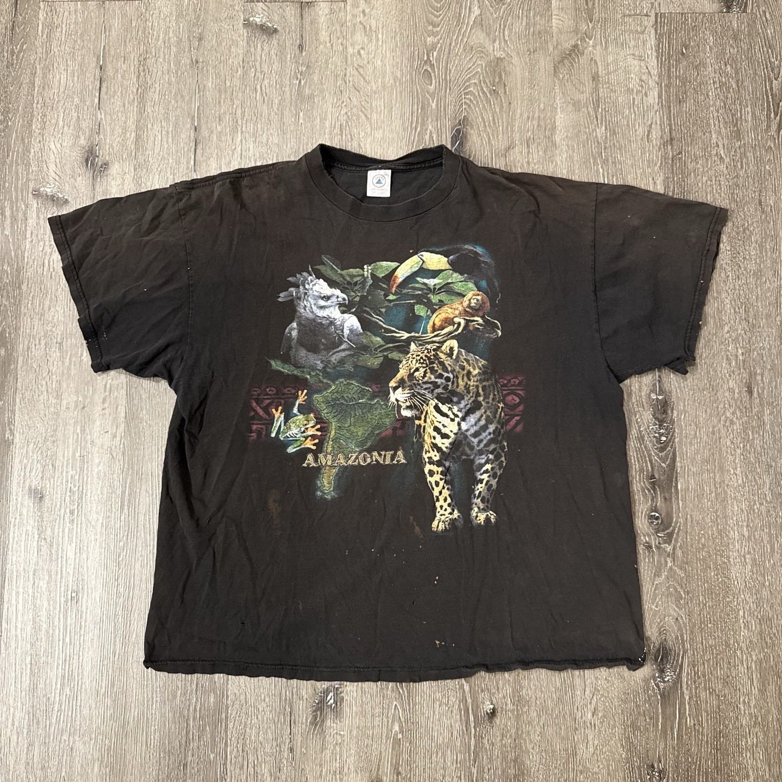 Vintage Amazonia Shirt Mens 2XL Nature Rainforest Double Sided Graphic 90s gallery
