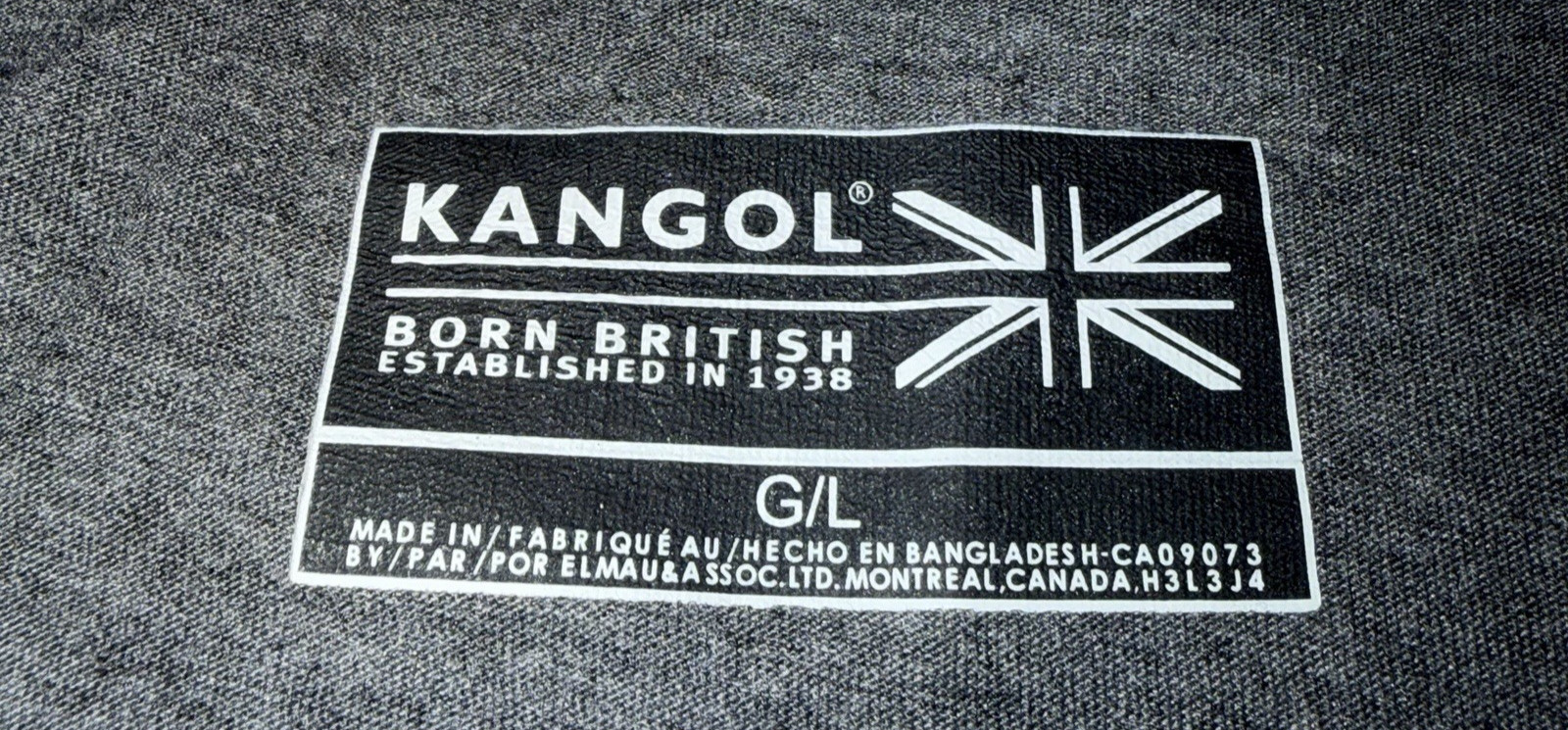 Kangol Shirt Men's Dark Gray & Gold Kangaroo Logo Graphic T-Shirt Size Large EUC gallery