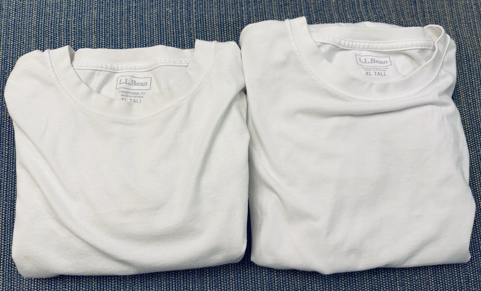 LL Bean men’s white T-Shirt Lot Of 2 XLT gallery