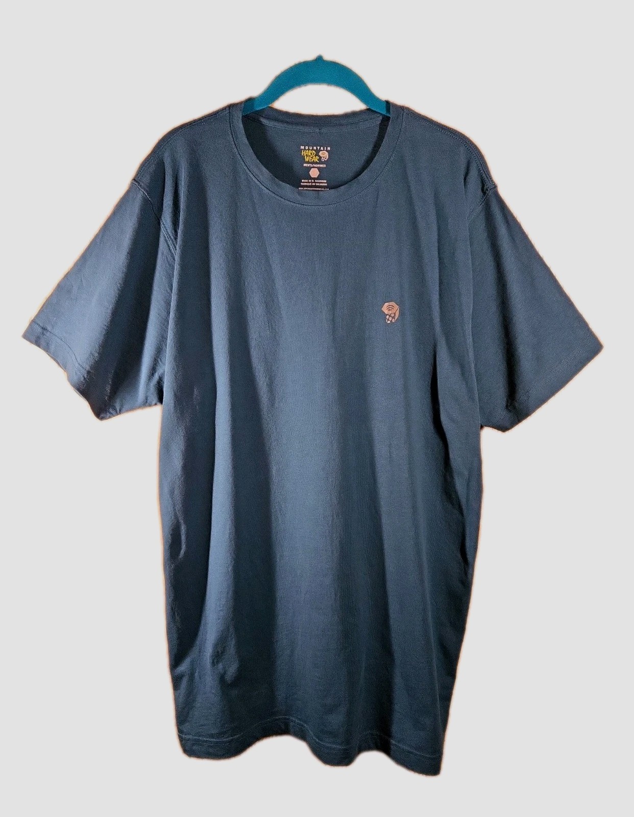 Mountain Hardwear Men’s Large Teal Green T-Shirt Short Sleeve Crew Neck Logo