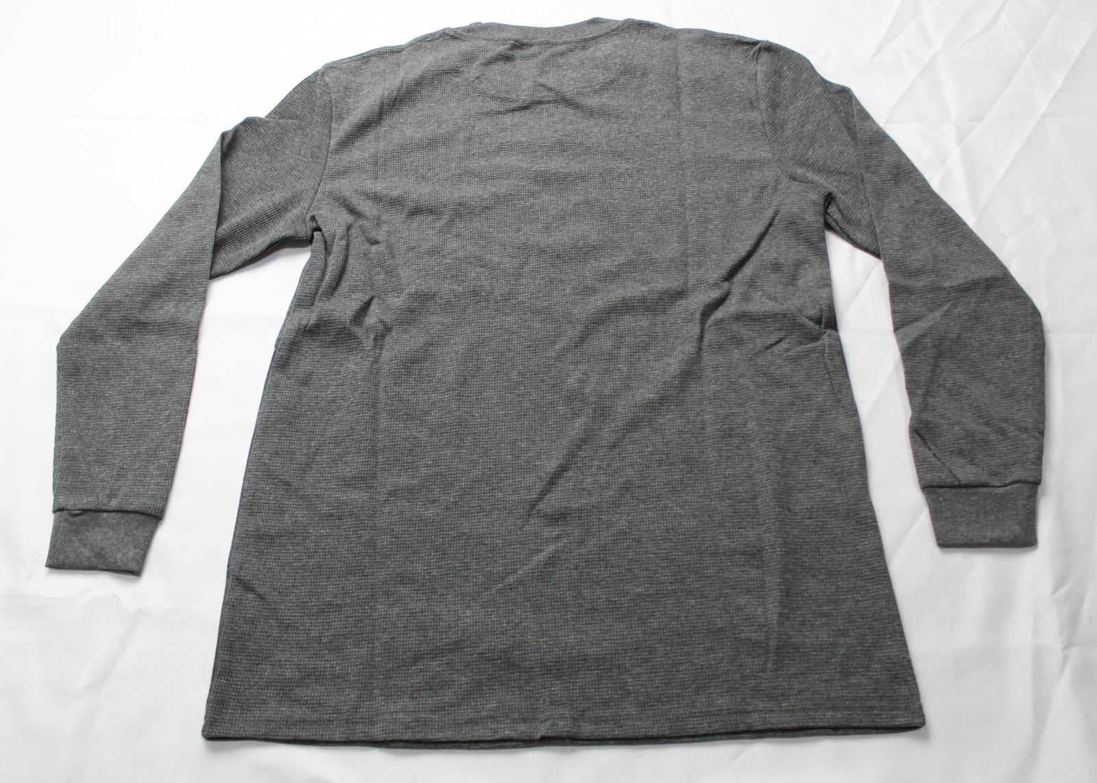 Blue Ice Men's Soild Long Sleeve Waffle Knit T-Shirt CN6 Charcoal Large NWT gallery