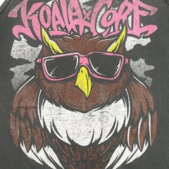 Koala x Core Cool OWL Graphic Vintage Dark Gray Tank T-Shirt Men’s Size S Casual