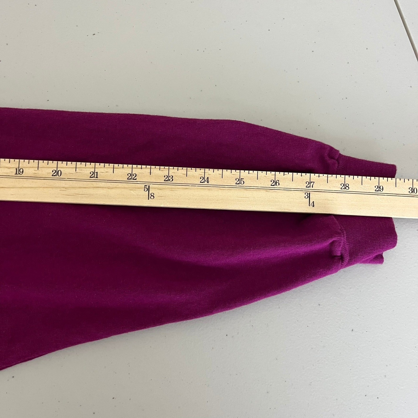 Vintage Hanes Activewear Mens Large Magenta Purple Mock Neck Cotton Shirt USA gallery