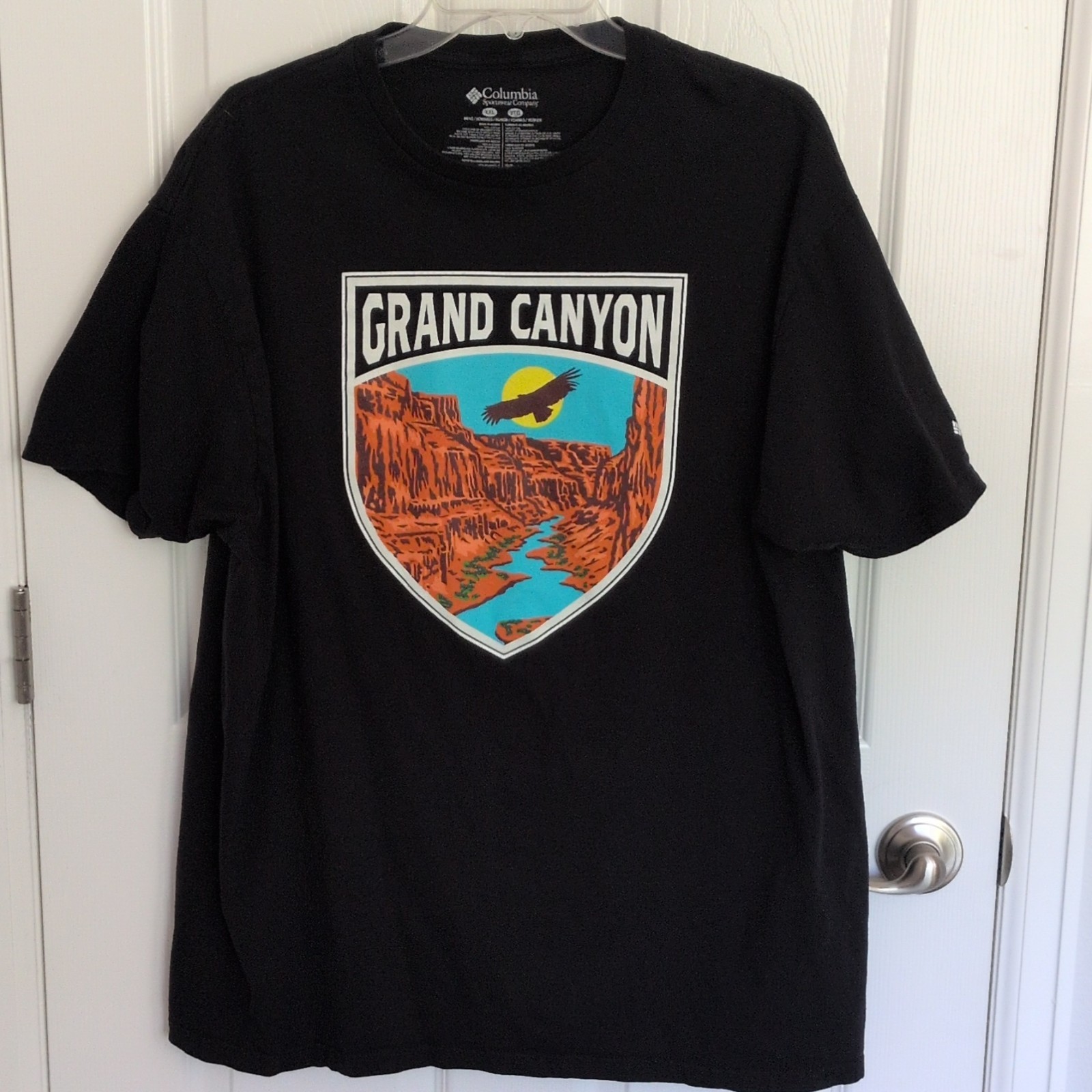 Columbia Men's Black Grand Canyon Eagle Graphic Logo Crew Neck T-Shirt 2XL gallery