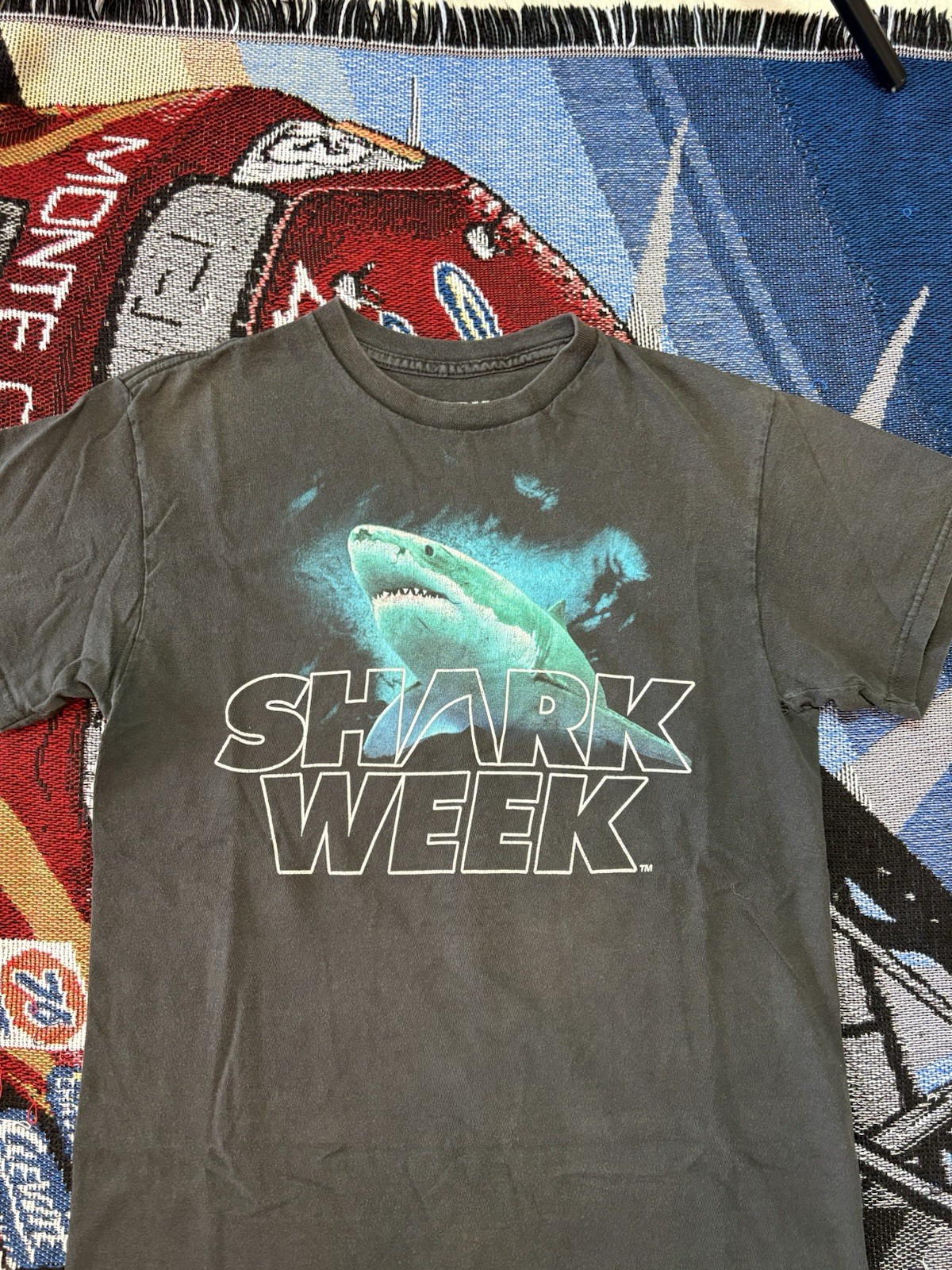 Discovery Channel Shark Week Shirt Black Men Medium Great White Shark 2011 gallery