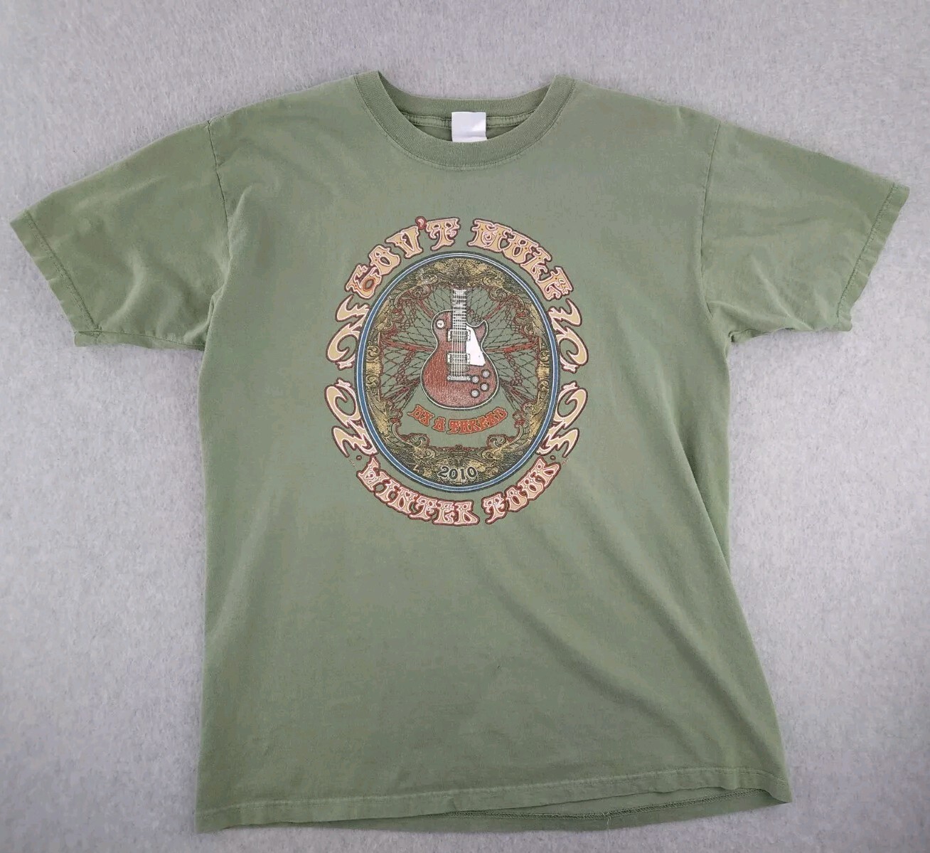 Gov’t Mule Tour 2010 Concert T-shirt Guitar Government Rock Winter Size Medium