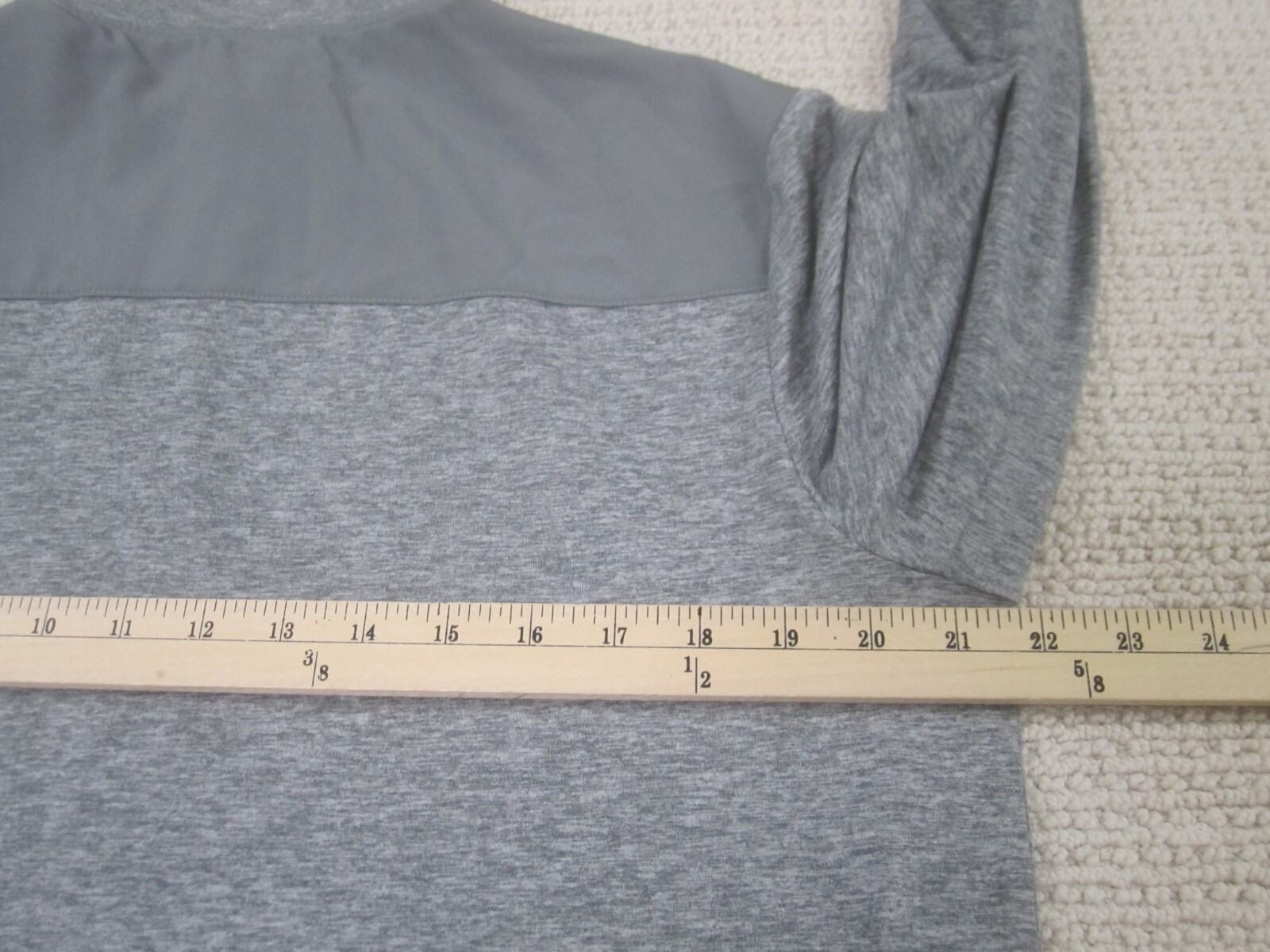Tek Gear Shirt Mens Medium Gray 1/4 Zip Pullover Polyester Spandex Athletic gallery