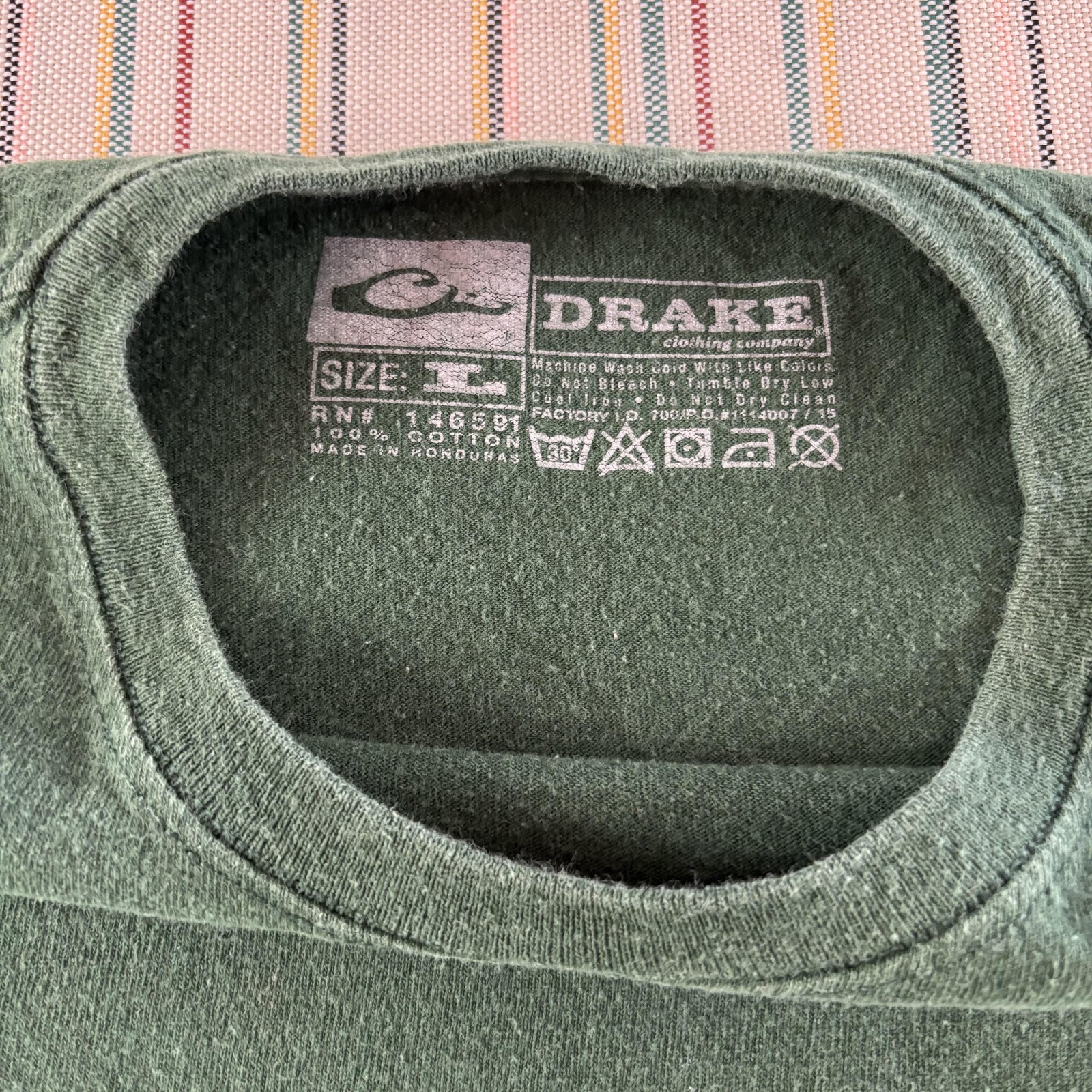 Drake Shirt Mens Large Green Destination Stuttgart Arkansas Ducks Hunting Cotton gallery