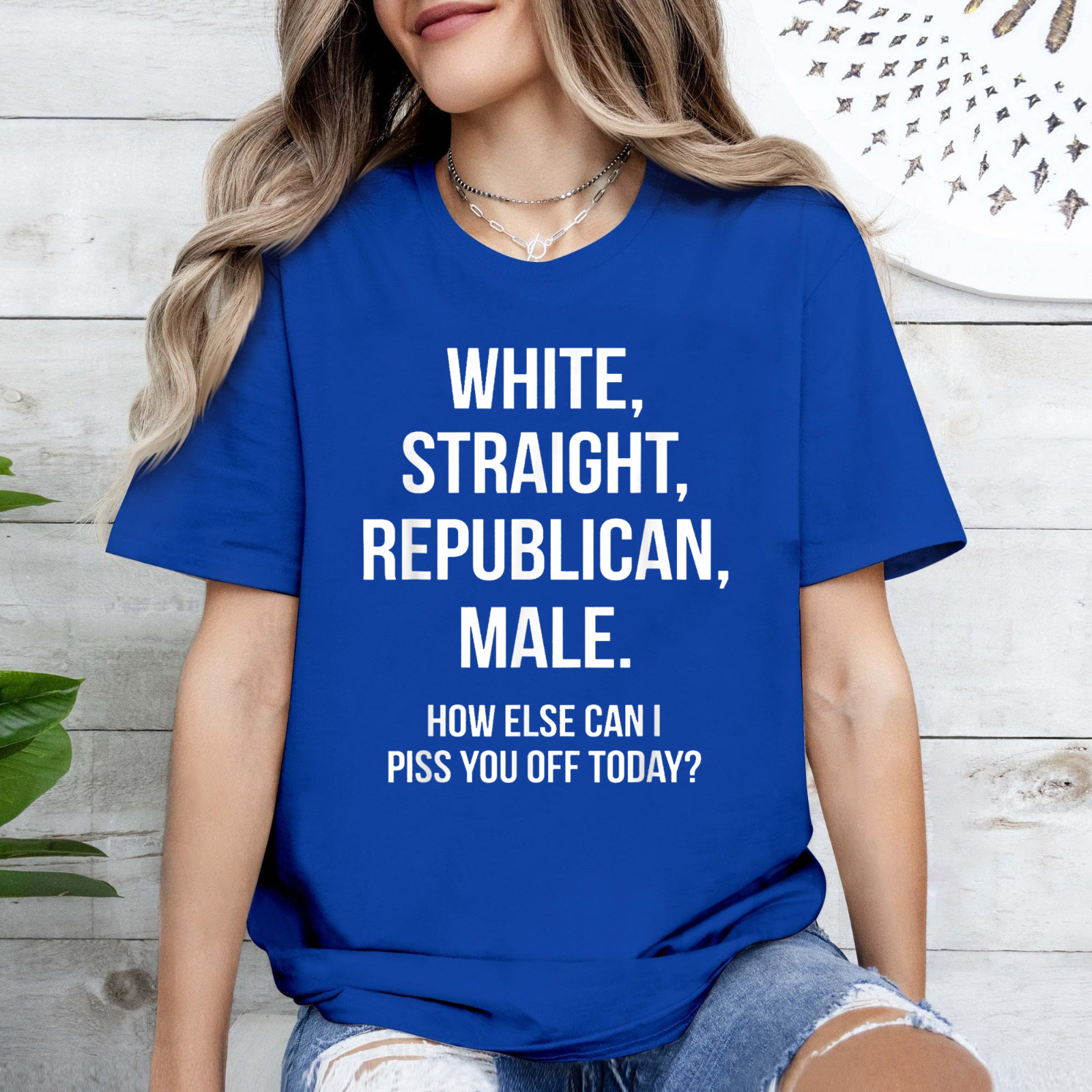 White, Straight, Republican, Male - Funny Republican T-Shirt T-Shirt gallery