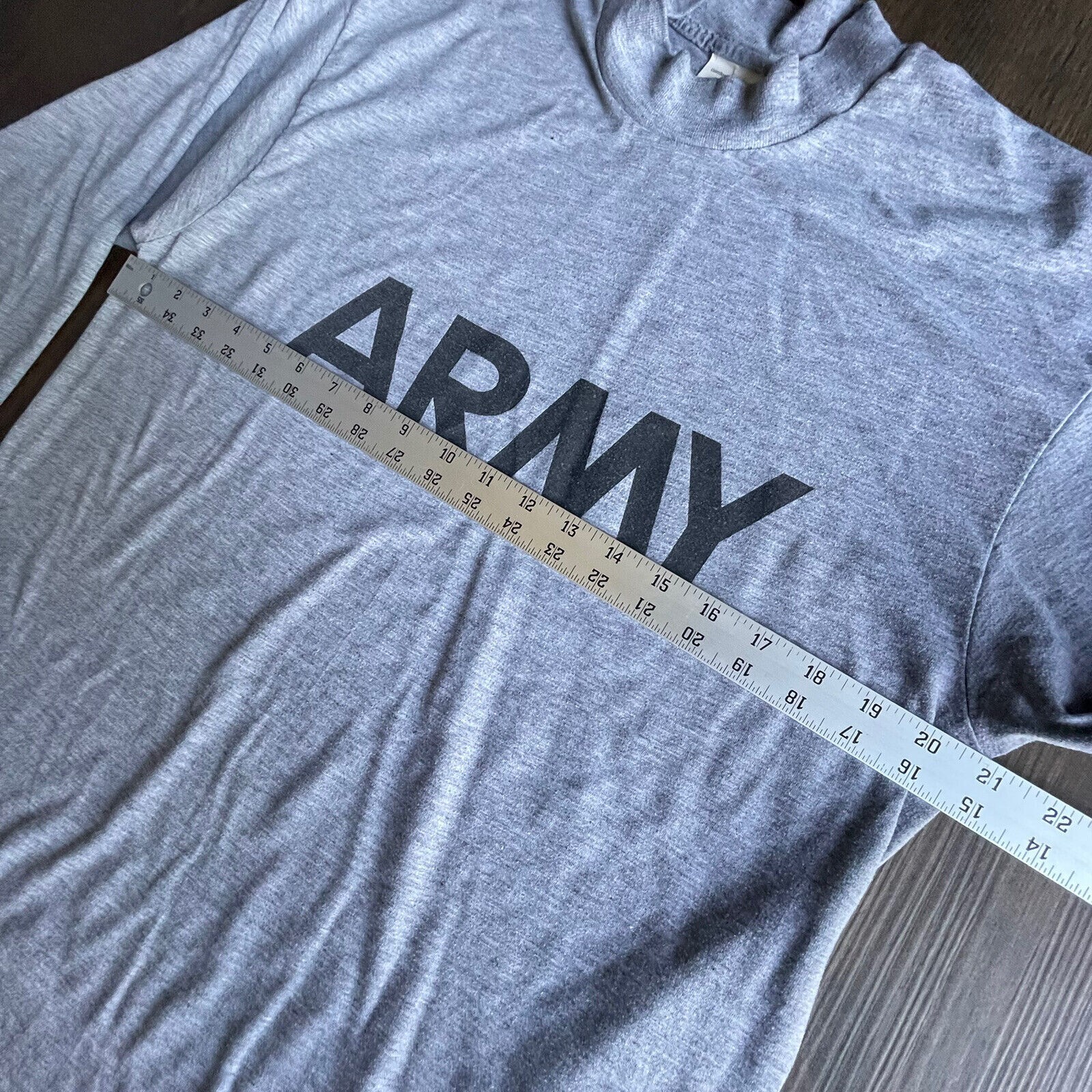 US ARMY GREY LONG SLEEVE PT SHIRT IPFU PHYSICAL TRAINING REFLECTIVE TSHIRT MED gallery