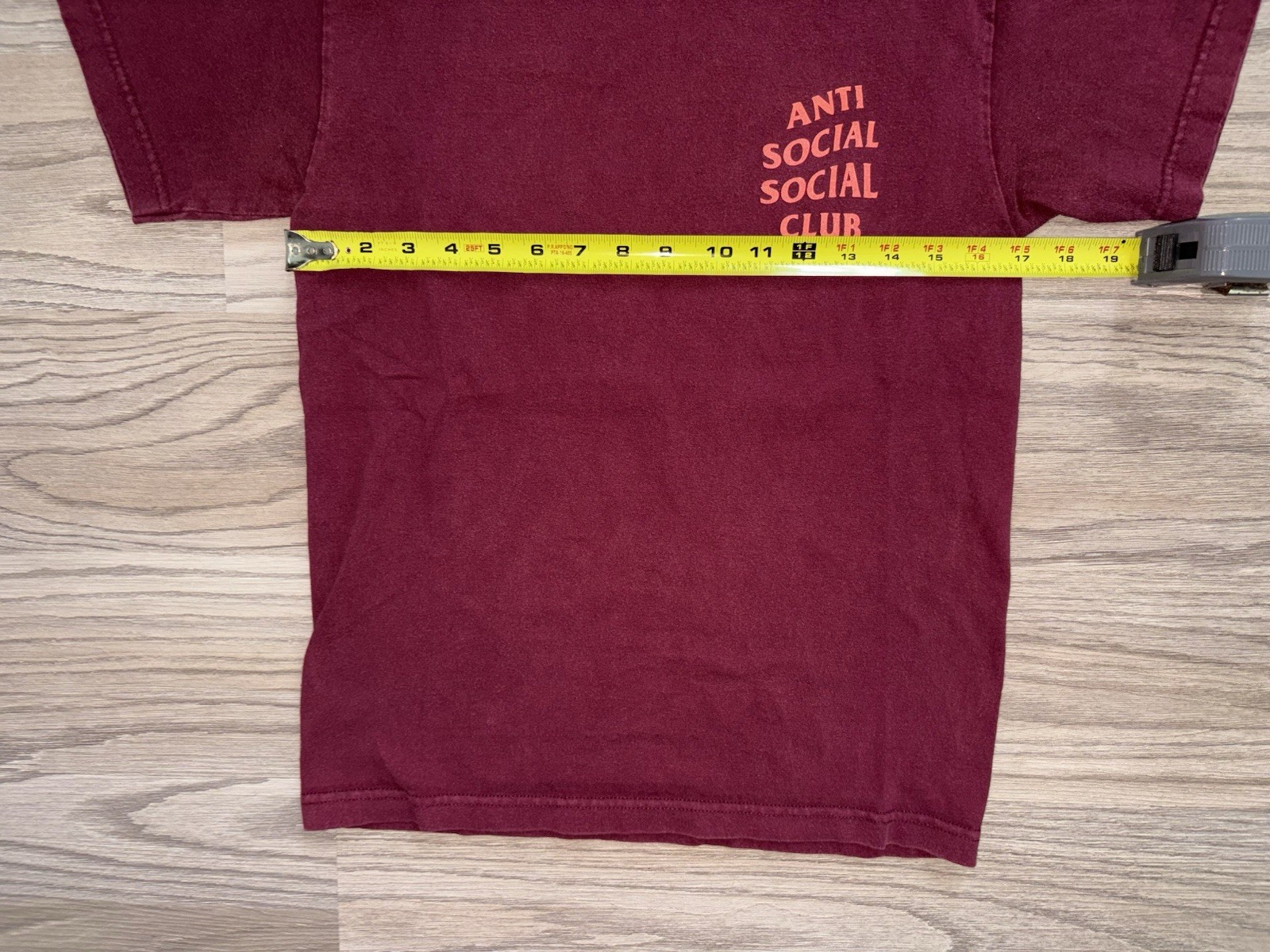Anti Social Social Club Maroon Logo T-Shirt Mens Size (S) Streetwear Skate USA gallery