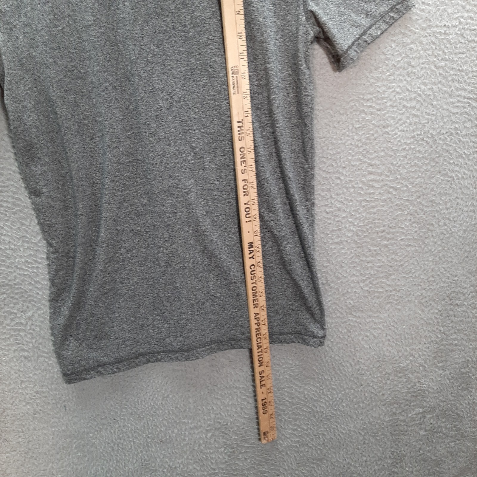 American Eagle Shirt Mens Medium Tall Gray Heather V Neck Preppy Workwear Casual gallery