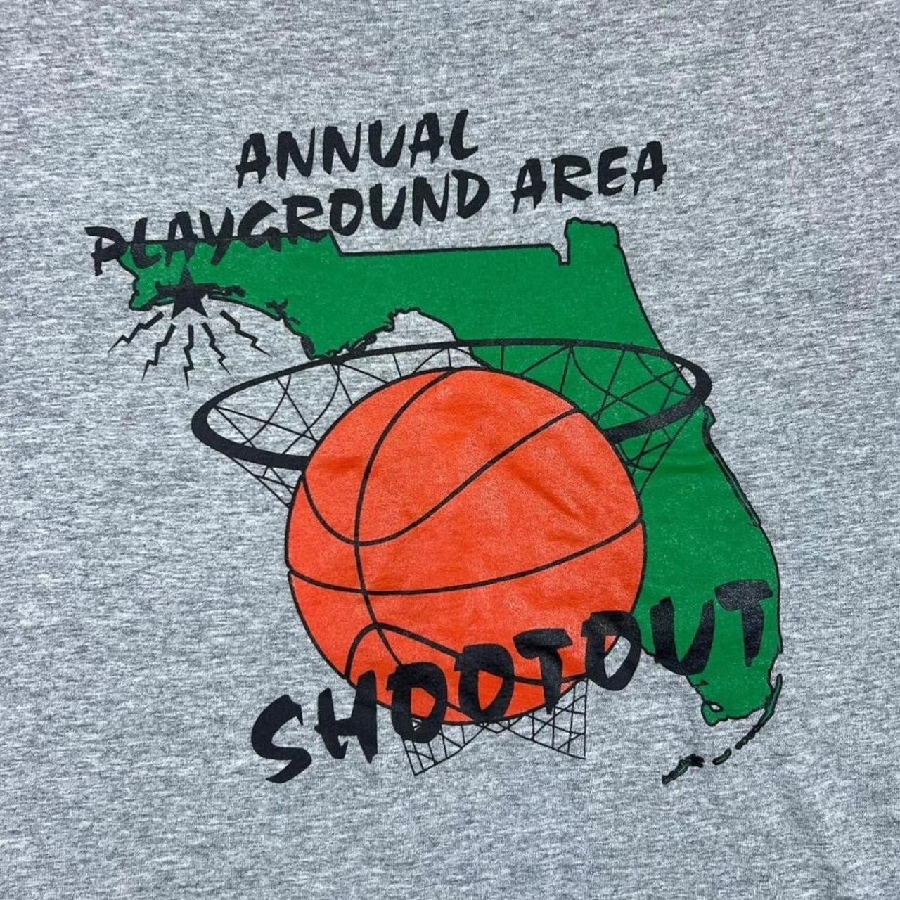 Vintage Annual Playground Area Shootout Basketball Souvenir Graphic T-Shirt XL gallery
