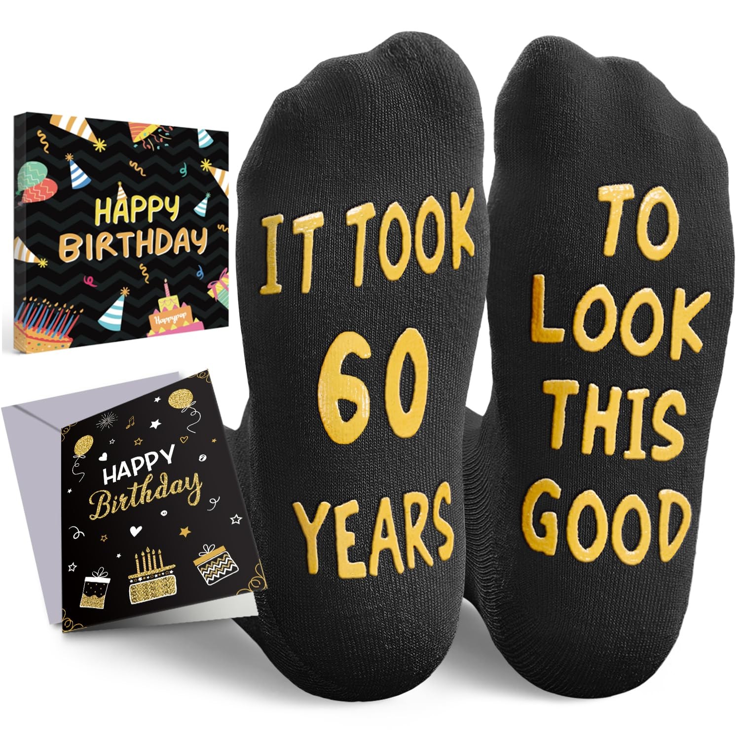 60th Birthday Gifts - 60 Year Old Socks with Birthday Card for Dad Mom, Gifts... gallery