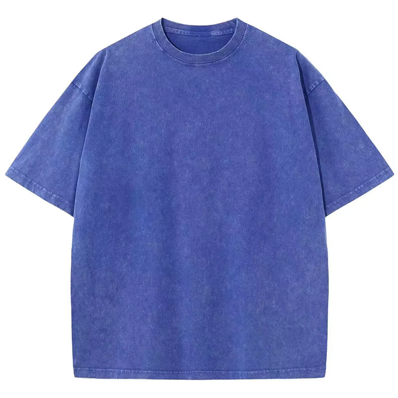 Oversized washed Heavyweight 100% Cotton T-Shirt Vintage Wash Blank Tee S-XXL gallery