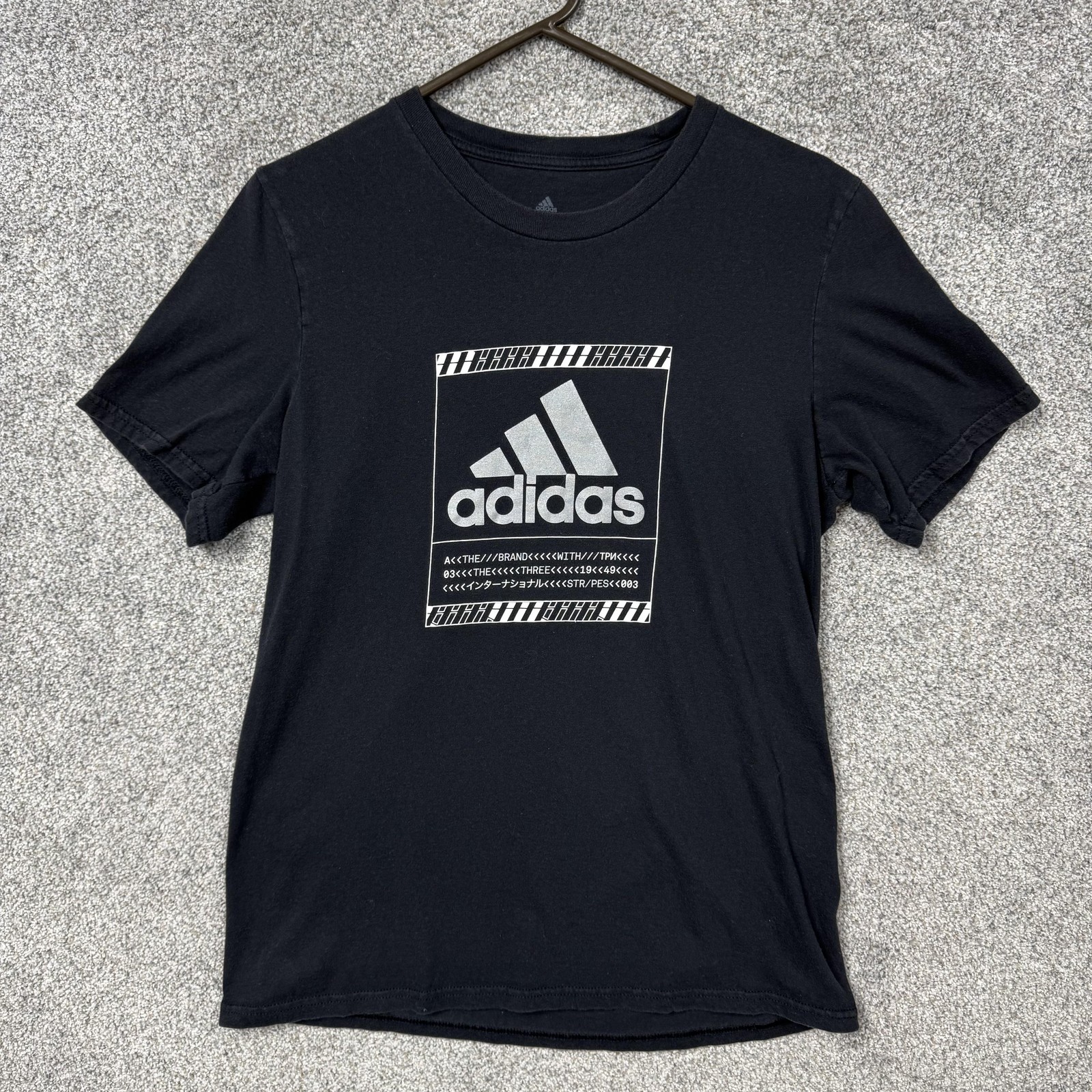Adidas Shirt Sz S Amplifier Tee Athletic Japanese Lettering Techwear Streetwear