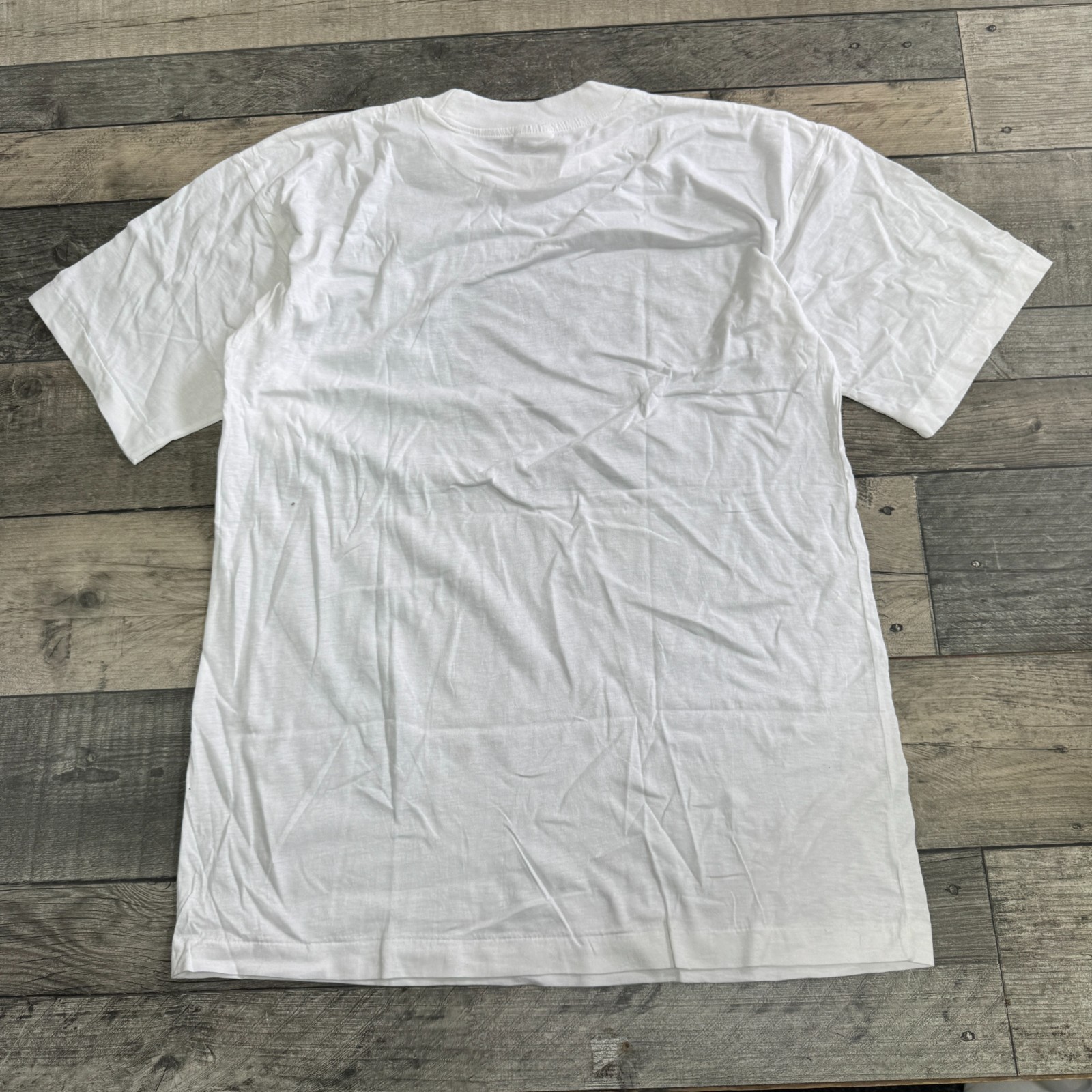 Vintage White Single Stitch T-Shirt Sheep 90s Retro Print Mens Large gallery
