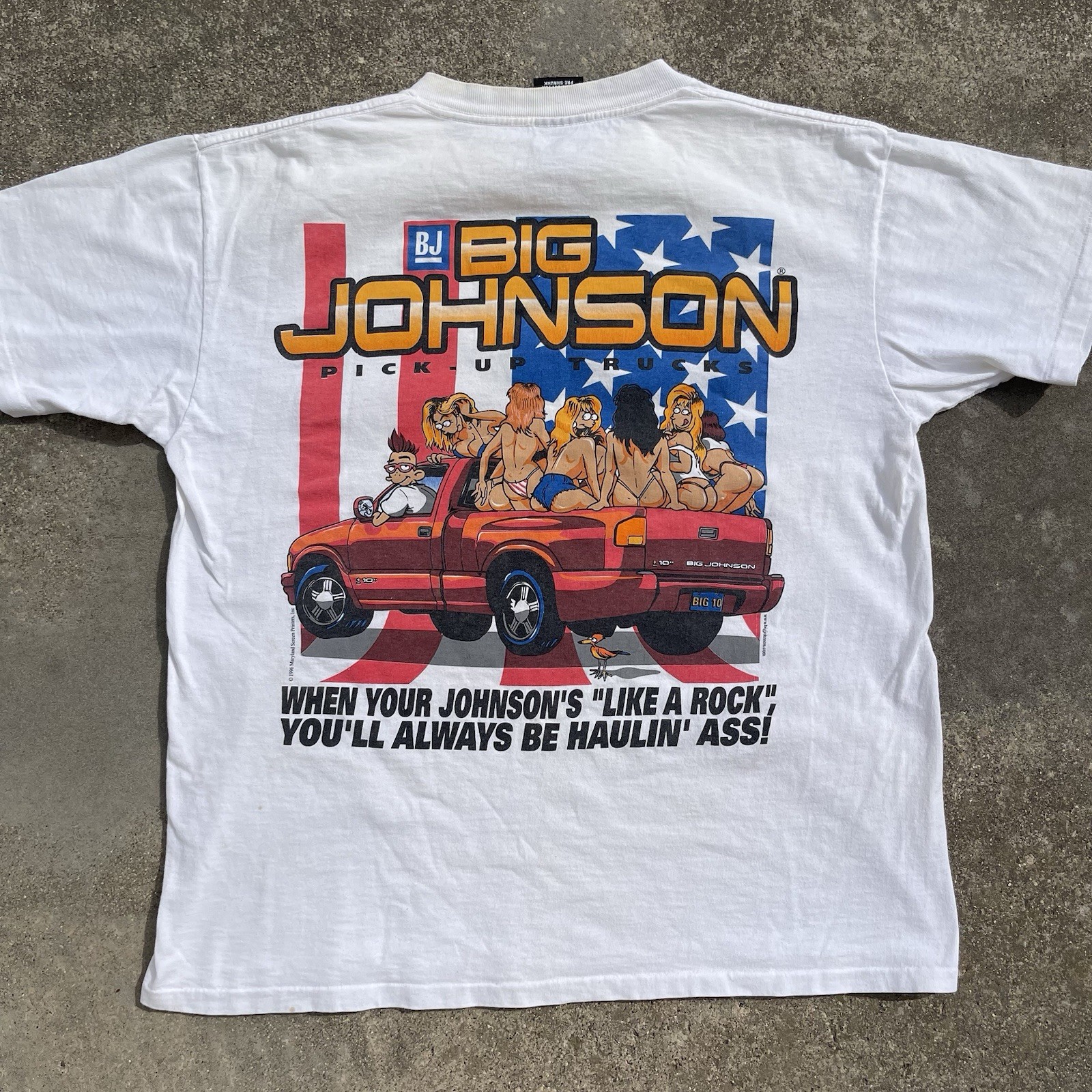Vintage Big Johnson T-Shirt Pick Up Truck L 1996 Distressed gallery