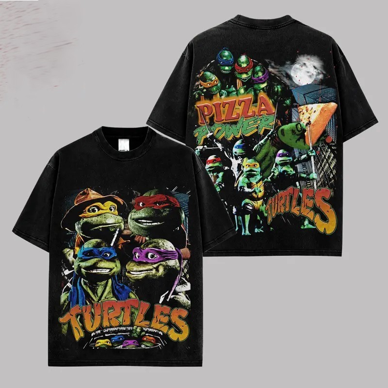 Mutant Ninja Turtles T Shirt Retro 90s Vintage Cartoon Graphic Tee Gift