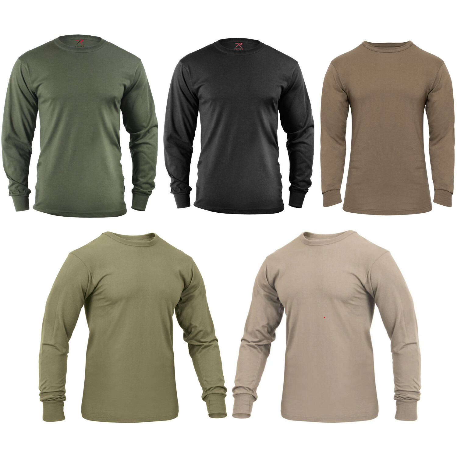 Rothco Military Tactical Solid Color Long Sleeve T-Shirt (Sizes: Small-2XL) gallery