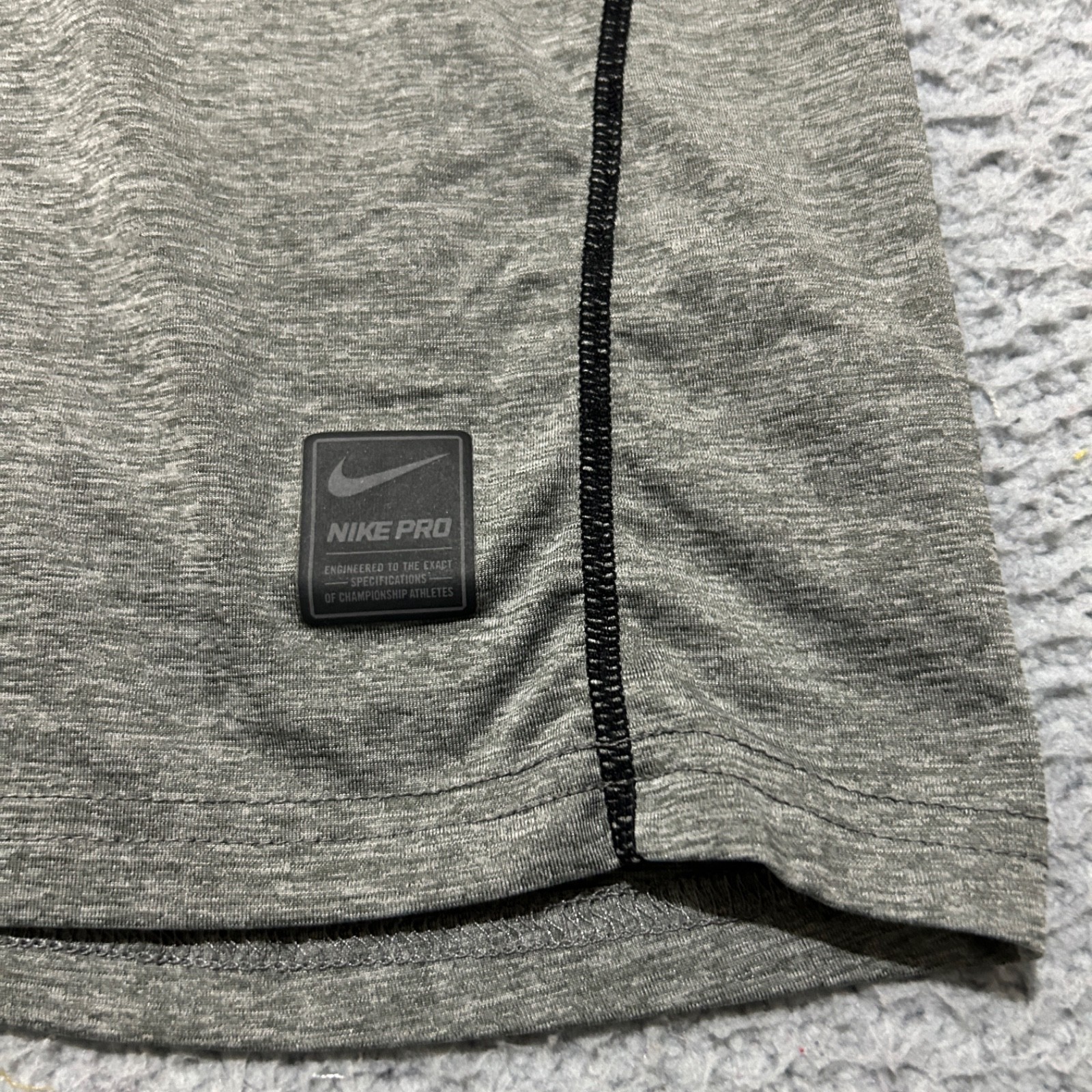 Nike Pro Shirt Men Small Gray Short Sleeve Stretch Fitted Dri-Fit gallery