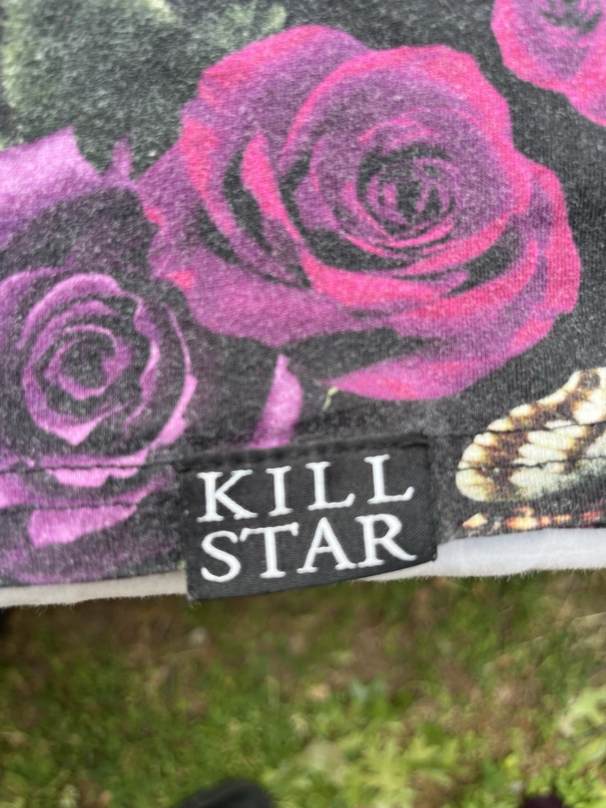 Kill Star Floral Shirt Size Small Unisex 100% Cotton gallery