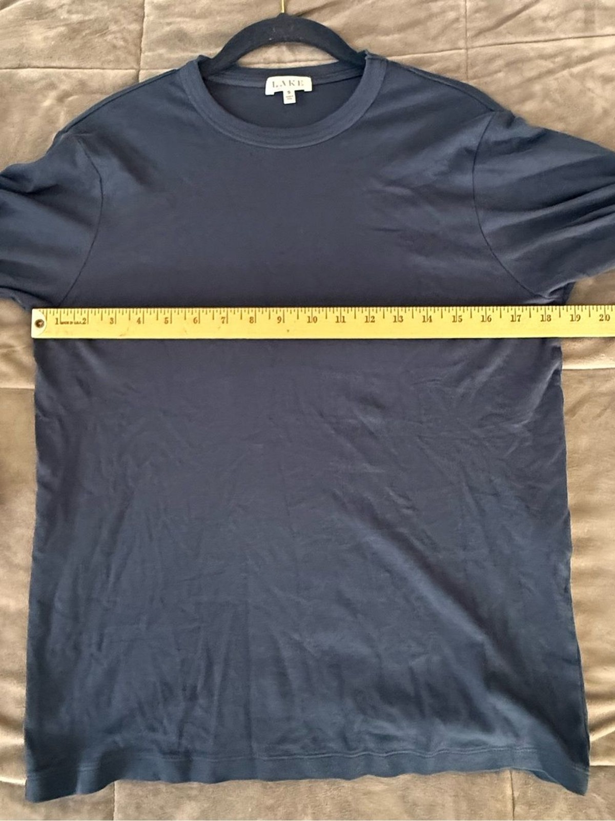 LAKE Long-Sleeve Crewneck Tee - Deep Navy Blue Size S gallery