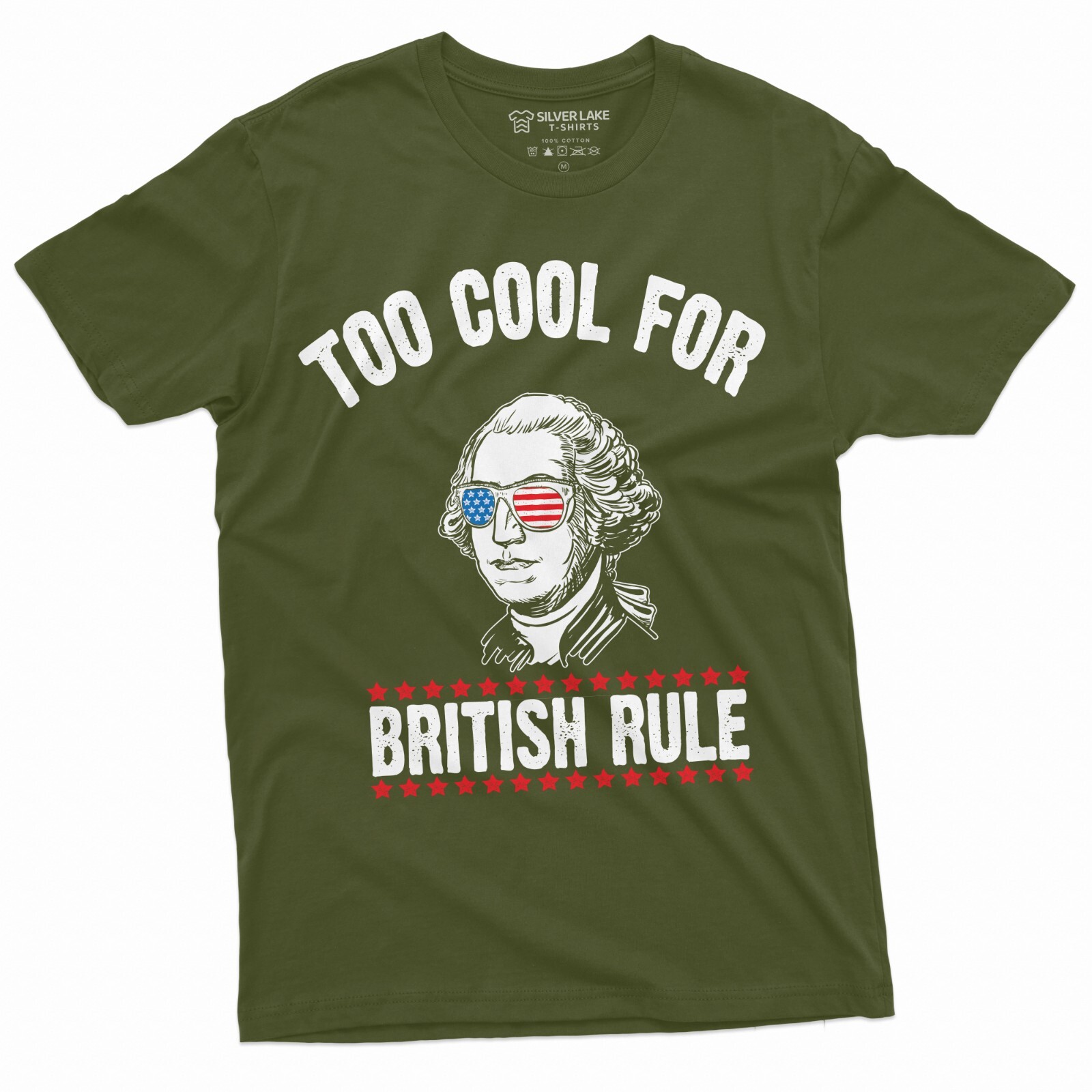 4th of July George Washington Too Cool for British Rules Tee Shirt gallery