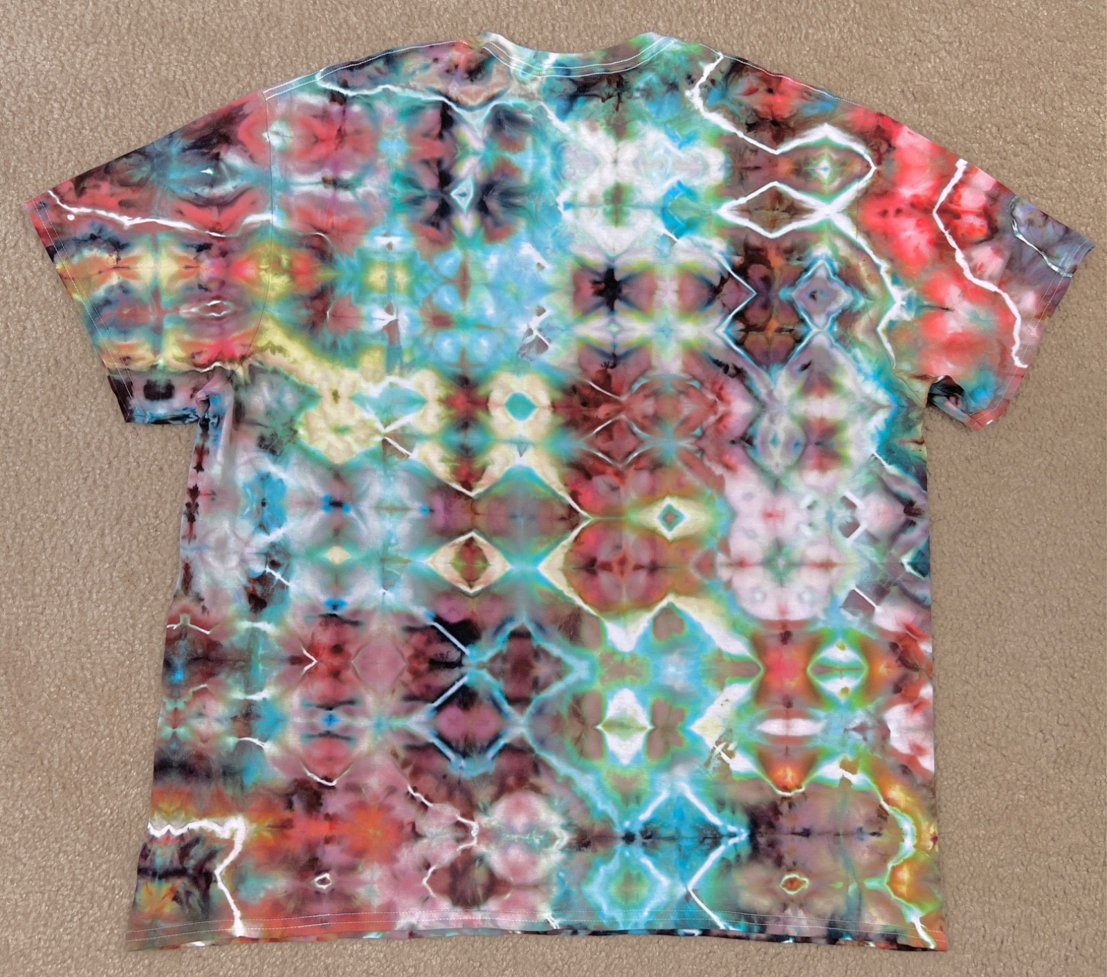 Handmade Ice Tie Dye T-Shirt 2XL Mens Womens Soft Cotton Glitch gallery