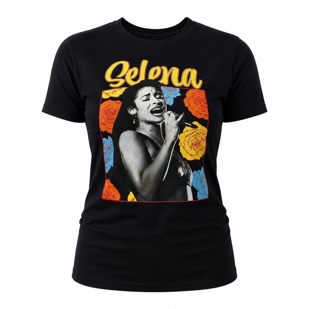 Selena Official Merchandise Mens Graphic Band T Shirt Black Size Small