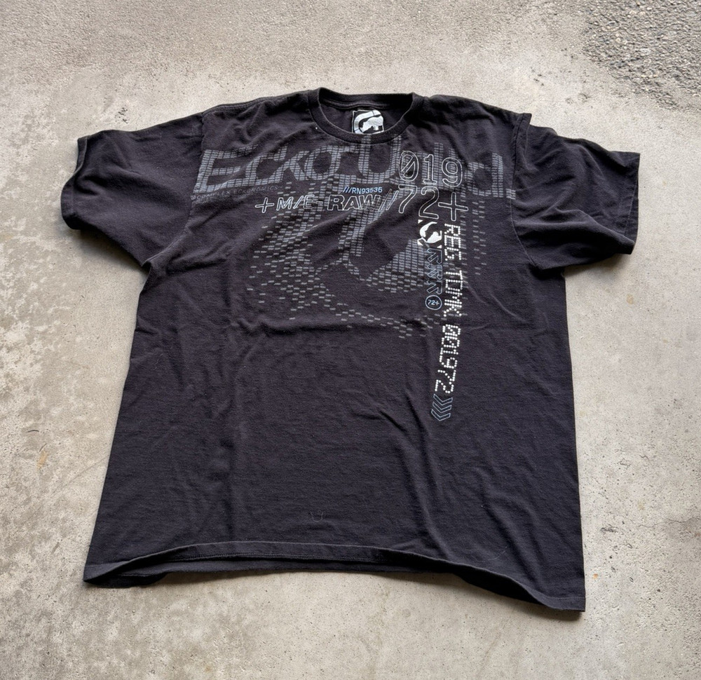 Ecko Unltd. Black Rhino Logo Graphic Tee Crew Neck Short Sleeve Men’s 2XL
