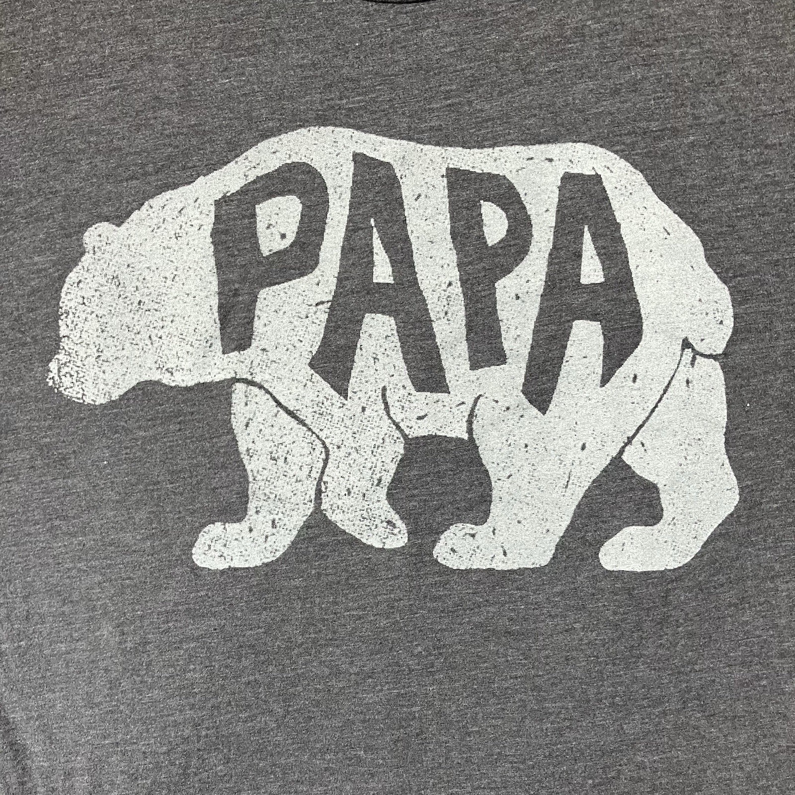 Mens Papa Bear Graphic T Shirt 2X Thin Lightweight Gray gallery